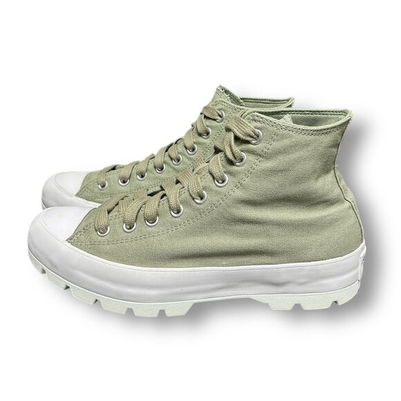 Converse Women's Chuck Taylor All Star Lugged Hi Tops 571114C Size 11 Sage Green - Picture 10 of 10